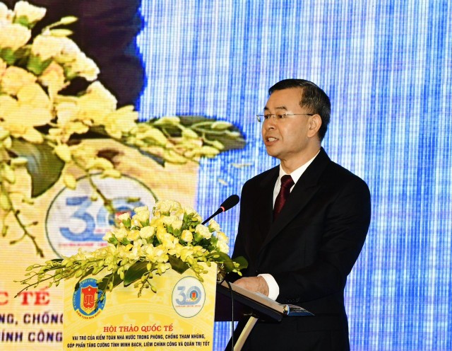 Tổng Kiểm toán nhà nước Ngô Văn Tuấn phát biểu tại Hội thảo Tổng Kiểm toán nhà nước Ngô Văn Tuấn phát biểu tại Hội thảo