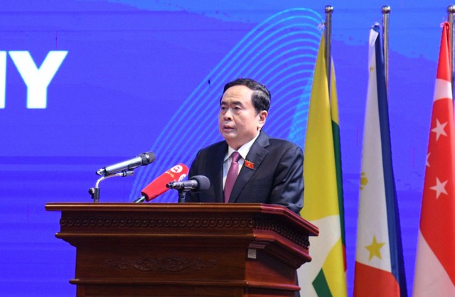 Ủy viên Bộ Chính trị, Phó Chủ tịch thường trực Quốc hội Trần Thanh Mẫn phát biểu khai mạc Hội nghị.