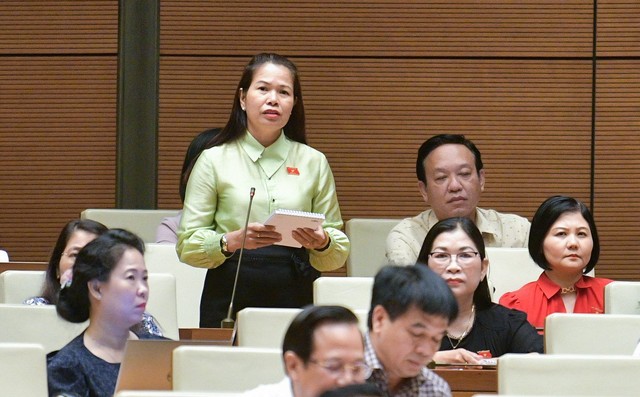 Đại biểu Vũ Thị Liên Hương (đoàn Quảng Ngãi)