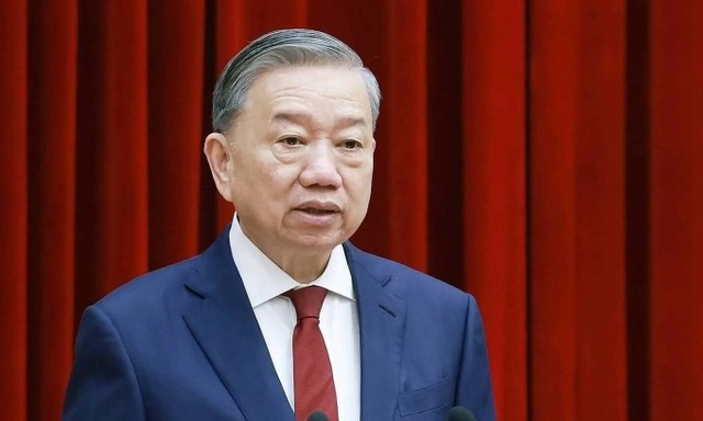 Tổng Bí thư Tô Lâm phát biểu khai mạc hội nghị Trung ương sáng 25/11 (Ảnh: TTXVN) Tổng Bí thư Tô Lâm phát biểu khai mạc hội nghị Trung ương sáng 25/11 (Ảnh: TTXVN)