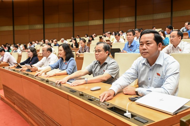 96,44% số đại biểu Quốc hội có mặt đã bấm nút thông qua Nghị quyết của Quốc hội thí điểm một số cơ chế, chính sách đặc thù phát triển nhà ở xã hội chiều 29/5 96,44% số đại biểu Quốc hội có mặt đã bấm nút thông qua Nghị quyết của Quốc hội thí điểm một số cơ chế, chính sách đặc thù phát triển nhà ở xã hội chiều 29/5