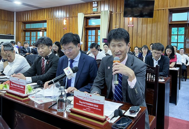 Doanh nghiệp, nhà đầu tư Nhật Bản trao đổi và thảo luận. Doanh nghiệp, nhà đầu tư Nhật Bản trao đổi và thảo luận.