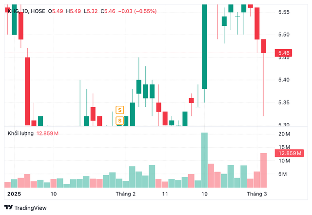 Diễn biến cổ phiếu KHG từ đầu năm (nguồn: Chứng khoán SSI)