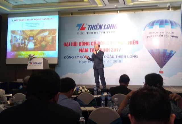 Đại hội đồng cổ đông Thiên Long (TLG): Đặt kế hoạch cổ tức 20%, thưởng cổ phiếu 30% ảnh 1 Đại hội đồng cổ đông Thiên Long (TLG): Đặt kế hoạch cổ tức 20%, thưởng cổ phiếu 30% ảnh 1