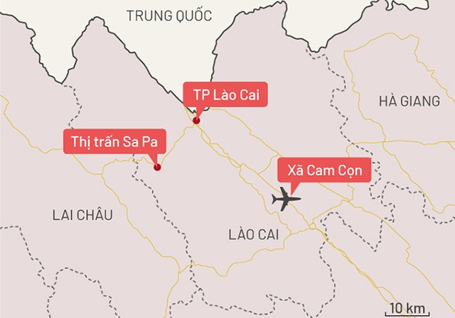 Sân bay Sapa sẽ được đặt tại xã Cam Cọn, huyện Bảo Yên. Đồ họa: Tiến Thành - Vnexpress. Sân bay Sapa sẽ được đặt tại xã Cam Cọn, huyện Bảo Yên. Đồ họa: Tiến Thành - Vnexpress.