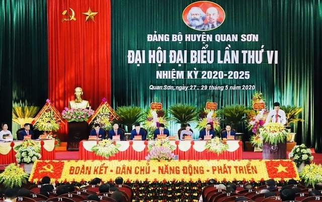 Tháng 5/2020, huyện vùng cao Quan Sơn (Thanh Hóa) đã tổ chức đại hội điểm thành công