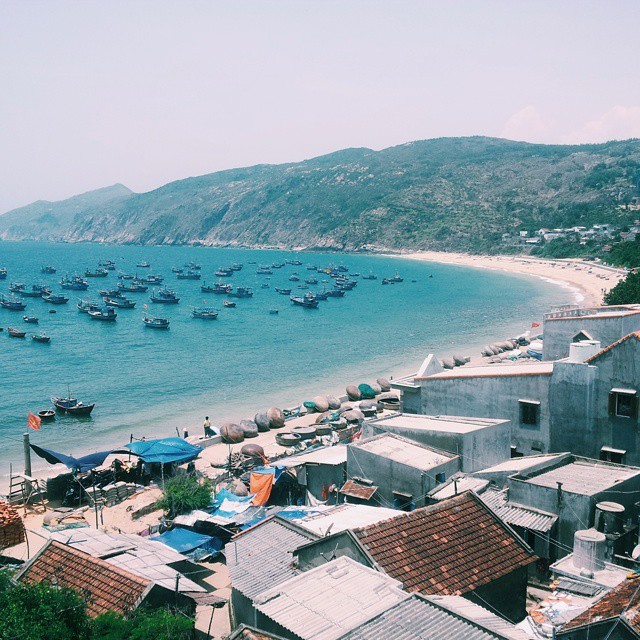 Một góc làng chài Nhơn Lý, thuộc TP Quy Nhơn