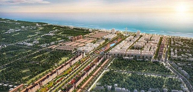 Phối cảnh dự án quảng trường biển và tổ hợp đô thị du lịch sinh thái, nghỉ dưỡng, vui chơi giải trí cao cấp biển Sầm Sơn. Ảnh phối cảnh: Tập đoàn Sun Group.