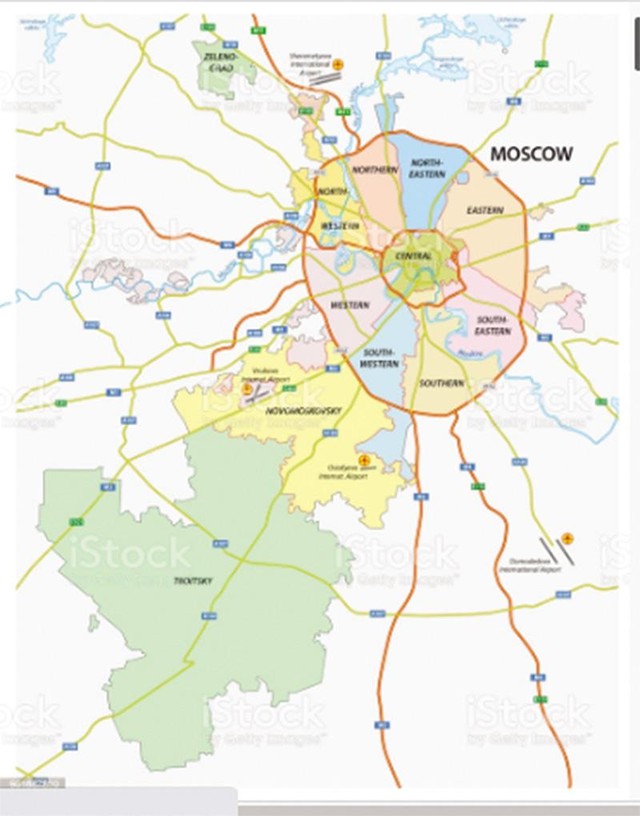 Tỉnh Mátxcơva được thành lập từ năm 1929, có diện tích 44.300 km2, dân số 25 triệu. Đơn vị hành chính này có 28 thành phố, bao gồm cả Thủ đô Mátxcơva.