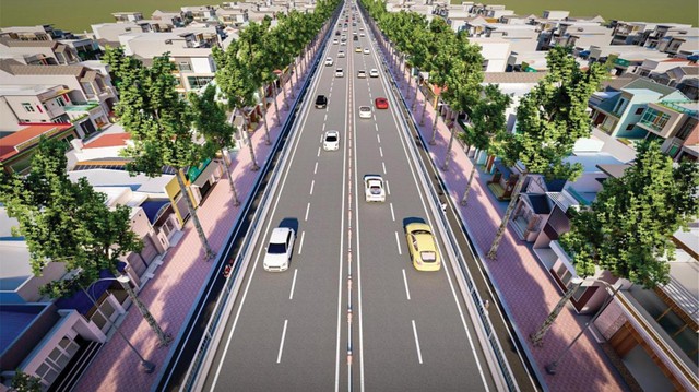 Phối cảnh đường trên cao theo trục Bắc - Nam khi hoàn thành. Ảnh: Công Ty CII Phối cảnh đường trên cao theo trục Bắc - Nam khi hoàn thành. Ảnh: Công Ty CII