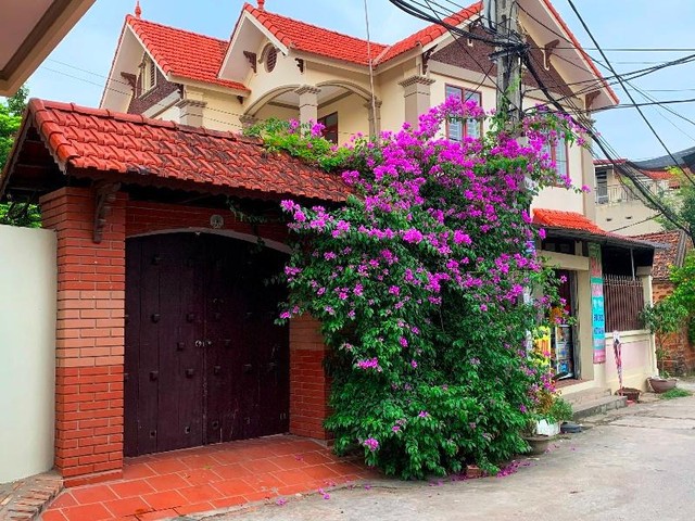 Ngôi nhà kết hợp giữa hiện đại và cổ kính. (Ảnh: Phương Linh)