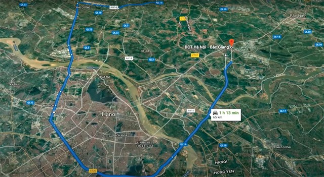 Các địa phương nơi tuyến đường Vành đai 4 đi qua Các địa phương nơi tuyến đường Vành đai 4 đi qua