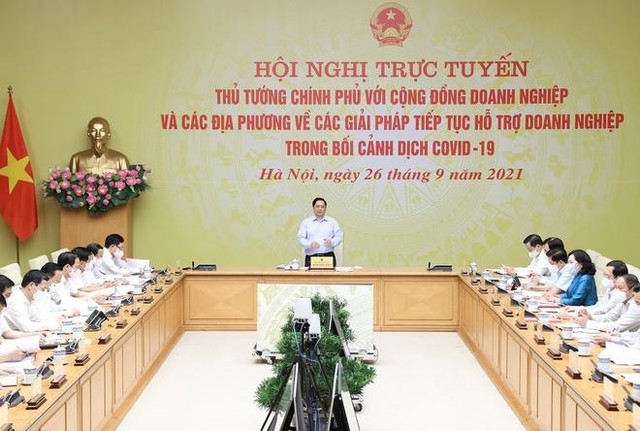 Thủ tướng chủ trì hội nghị với cộng đồng doanh nghiệp ngày 26/9