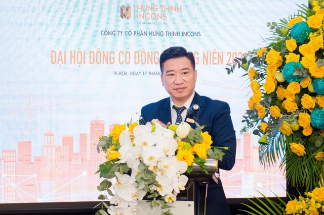 Ông Nguyễn Đình Trung - Chủ tịch HĐQT Hưng Thịnh Incons chia sẻ tại Đại hội Ông Nguyễn Đình Trung - Chủ tịch HĐQT Hưng Thịnh Incons chia sẻ tại Đại hội