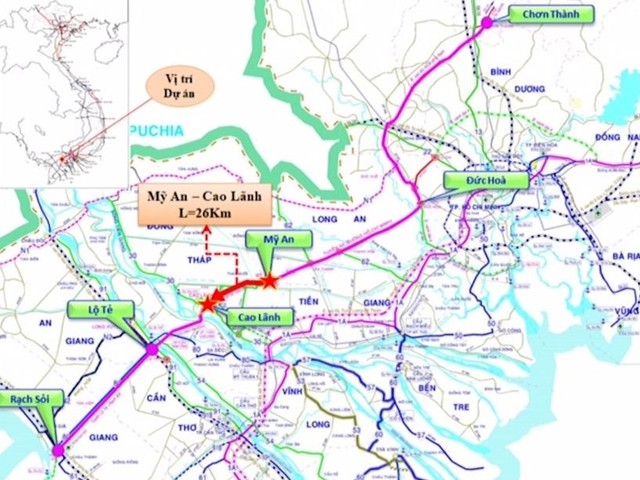Hướng tuyến cao tốc Mỹ An - Cao Lãnh Hướng tuyến cao tốc Mỹ An - Cao Lãnh
