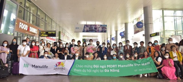 Đoàn khách dự Hội nghị MDRT Toàn quốc 2022 của Manulife Việt Nam đến với Đà Nẵng từ ngày 7 - 9/3.