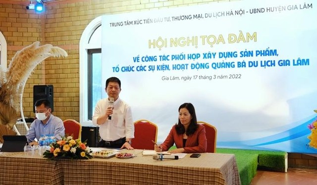 Ông Bùi Duy Quang cho biết, HPA sẽ hỗ trợ huyện Gia Lâm quảng bá, xúc tiến du lịch tới thị trường trong nước và quốc tế (Ảnh: Hồ Hạ)
