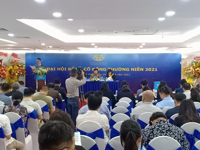 Năm 2021, ĐHĐCĐ thường niên Địa ốc Hoàng Quân diễn ra ngày 24/4. Năm 2021, ĐHĐCĐ thường niên Địa ốc Hoàng Quân diễn ra ngày 24/4.