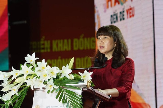 Bà Đặng Hương Giang, Giám đốc Sở Du lịch Hà Nội phát động hai cuộc thi.