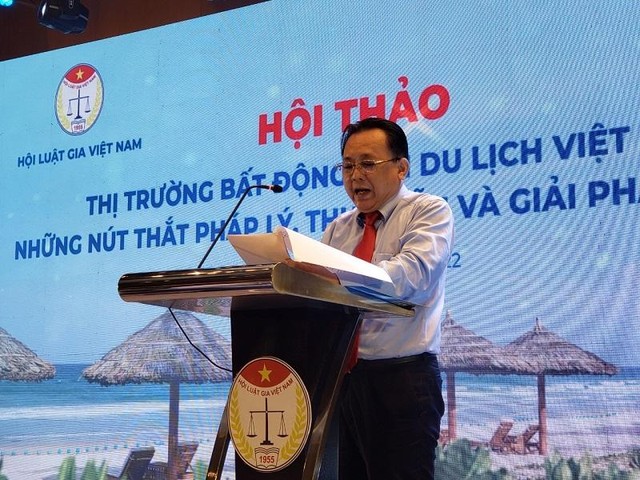 Ông Lê Hữu Hoàng, Phó chủ tịch Thường trực UBND tỉnh Khánh Hòa phát biểu tại Hội thảo. Ảnh: Linh Đan Ông Lê Hữu Hoàng, Phó chủ tịch Thường trực UBND tỉnh Khánh Hòa phát biểu tại Hội thảo. Ảnh: Linh Đan