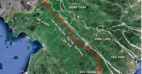 Hướng tuyến cao tốc Châu Đốc – Cần Thơ – Sóc Trăng. Hướng tuyến cao tốc Châu Đốc – Cần Thơ – Sóc Trăng.