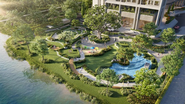 Công viên xanh tại Essensia Nam Sài Gòn. Ảnh phối cảnh: Tange Consultant Công viên xanh tại Essensia Nam Sài Gòn. Ảnh phối cảnh: Tange Consultant