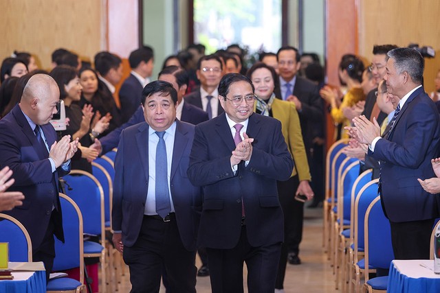 Thủ tướng Phạm Minh Chính dự Hội nghị tổng kết công tác năm 2022 và triển khai nhiệm vụ năm 2023 của ngành Kế hoạch và Đầu tư. (Ảnh: Nhật Bắc)