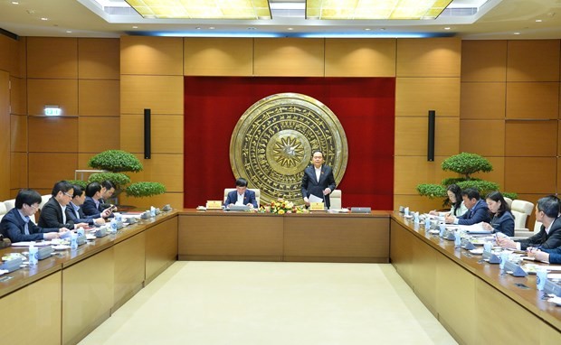 Phó Chủ tịch Thường trực Quốc hội Trần Thanh Mẫn phát biểu tại cuộc họp. (Ảnh: Minh Đức/TTXVN) Phó Chủ tịch Thường trực Quốc hội Trần Thanh Mẫn phát biểu tại cuộc họp. (Ảnh: Minh Đức/TTXVN)