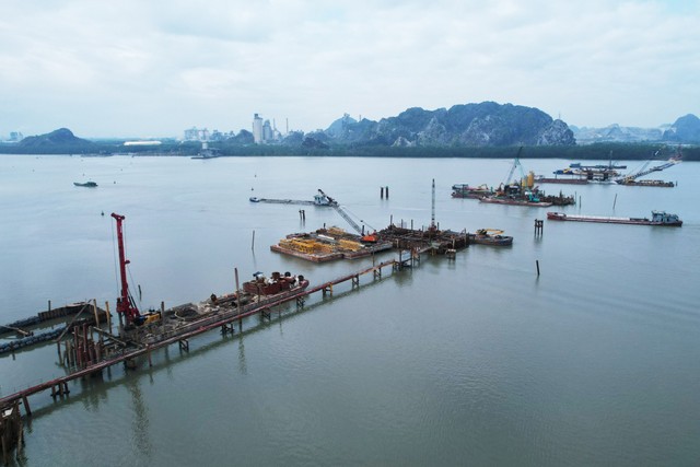 Tiến độ dự án đã đạt được 30% khối lượng các hạng mục. Ảnh: Đỗ Phương. Tiến độ dự án đã đạt được 30% khối lượng các hạng mục. Ảnh: Đỗ Phương.