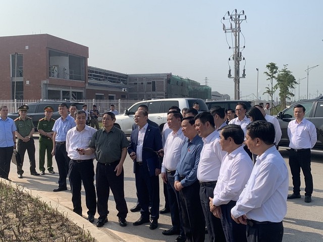Thủ tướng Phạm Minh Chính cùng đoàn công tác đã khảo sát, kiểm tra tiến độ xây dựng Khu Công nghiệp Liên Hà Thái (Khu Kinh tế Thái Bình). (Ảnh Bá Dương) Thủ tướng Phạm Minh Chính cùng đoàn công tác đã khảo sát, kiểm tra tiến độ xây dựng Khu Công nghiệp Liên Hà Thái (Khu Kinh tế Thái Bình). (Ảnh Bá Dương)
