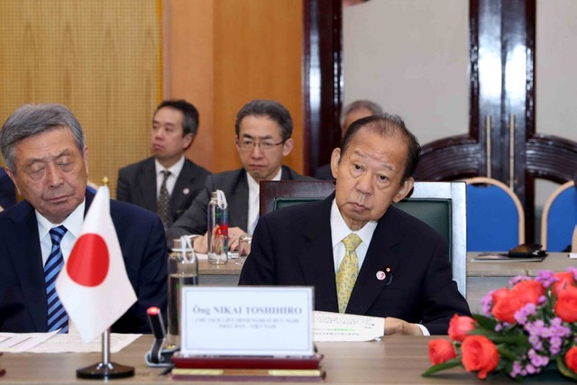 Chủ tịch Liên minh nghị sĩ hữu nghị Nhật Bản - Việt Nam Nikai Toshihiro (Ảnh: Đức Trung)