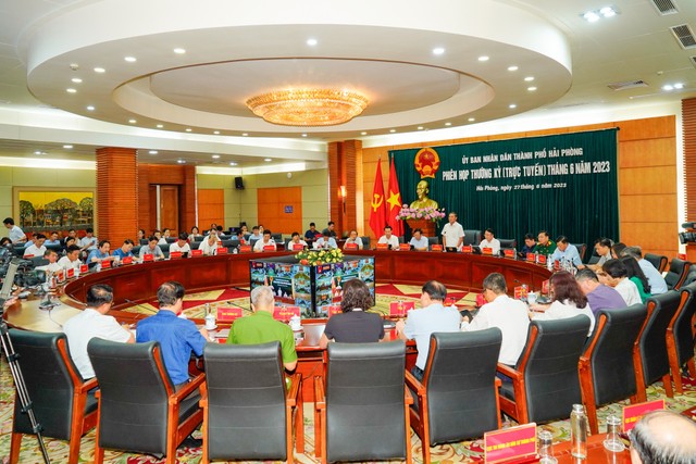Phiên họp thường kỳ UBND TP.Hải Phòng tháng 6/2023.