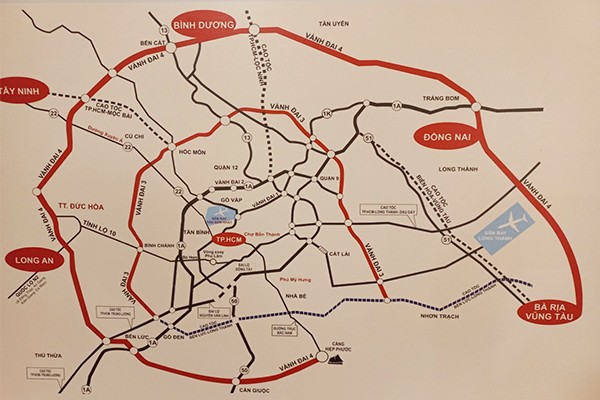 Sơ đồ đường Vành đai 4, TP.HCM