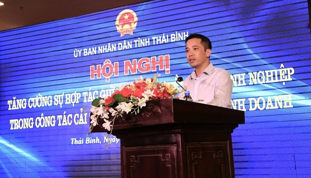 Ông Đậu Anh Tuấn, Phó tổng Thư ký, Trưởng ban Pháp chế VCCI phát biểu tại hội nghị Ông Đậu Anh Tuấn, Phó tổng Thư ký, Trưởng ban Pháp chế VCCI phát biểu tại hội nghị