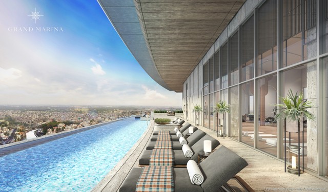 Hồ bơi vô cực trên tầng cao nhất của tòa Sea. Ảnh: Masterise Homes Hồ bơi vô cực trên tầng cao nhất của tòa Sea. Ảnh: Masterise Homes