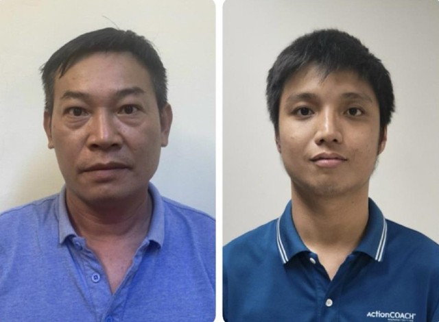 Bị can Nguyễn Nhân Cường và Đặng Thái Hân. Ảnh: BCA