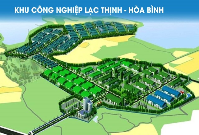 Phối cảnh Khu công nghiệp Lạc Thịnh. Phối cảnh Khu công nghiệp Lạc Thịnh.