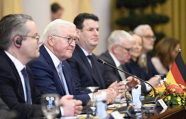 Tổng thống Đức Frank-Walter Steinmeier phát biểu. Tổng thống Đức Frank-Walter Steinmeier phát biểu.
