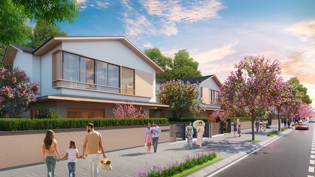 Ảnh phối cảnh minh họa phân khu biệt thự Sakura tại Sun Beauty Onsen Ảnh phối cảnh minh họa phân khu biệt thự Sakura tại Sun Beauty Onsen