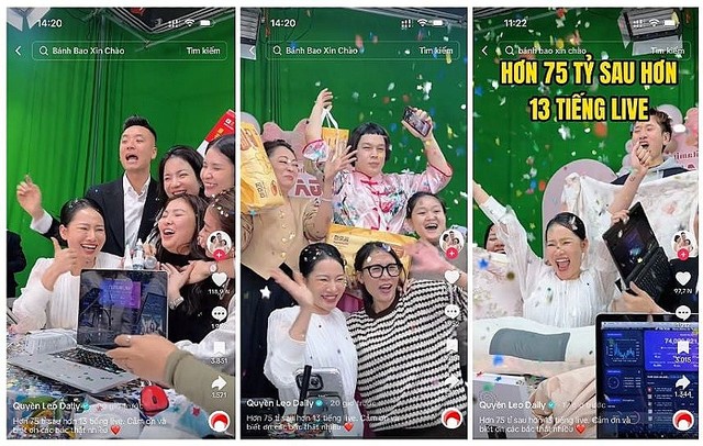 Quyền Leo Daily là chủ nhân của phiên livestream trên TikTok có doanh thu khủng lên đến 75 tỷ đồng trong 13 tiếng. Quyền Leo Daily là chủ nhân của phiên livestream trên TikTok có doanh thu khủng lên đến 75 tỷ đồng trong 13 tiếng.