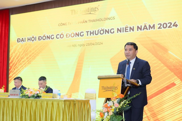 Ông Vũ Ngọc Định – Thành viên HĐQT kiêm Tổng giám đốc Thaiholdings phát biểu tại đại hội Ông Vũ Ngọc Định – Thành viên HĐQT kiêm Tổng giám đốc Thaiholdings phát biểu tại đại hội