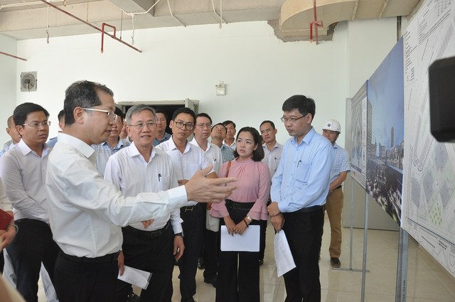 Bí thư Thành uỷ Đà Nẵng, ông Nguyễn Văn Quảng đã kiểm tra thực tế dự án đầu tư xây dựng Công viên phần mềm số 2.