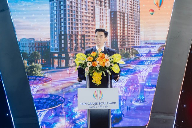 Ông Nguyễn Cao Cường, Phó tổng giám đốc Sun Property phát biểu tại sự kiện