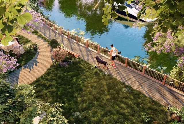 Phối cảnh bên ngoài Clubhouse, đường dạo bộ ven sông và khu BBQ Riverside tại Khải Hoàn Prime. Phối cảnh bên ngoài Clubhouse, đường dạo bộ ven sông và khu BBQ Riverside tại Khải Hoàn Prime.