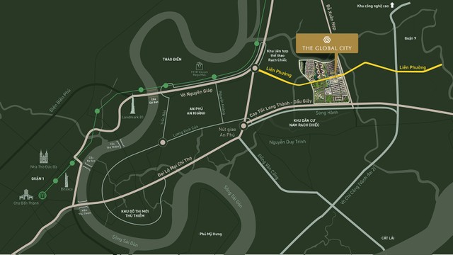 The Global City với vị trí tâm điểm kết nối các khu vực trọng điểm khu Đông The Global City với vị trí tâm điểm kết nối các khu vực trọng điểm khu Đông