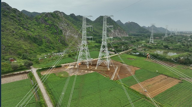 Đường dây 500kV Thanh Hóa - Nam Định hoàn thành đóng điện vào trưa ngày 30/6/2024