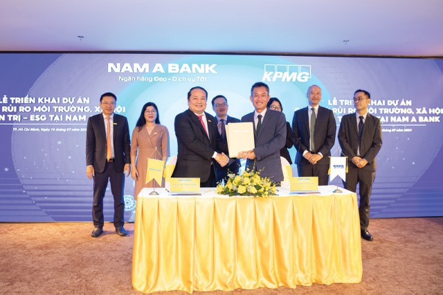 Nam A Bank hợp tác với KPMG nhằm hoàn thiện các yếu tố ESG trong hoạt động thực tiễn Nam A Bank hợp tác với KPMG nhằm hoàn thiện các yếu tố ESG trong hoạt động thực tiễn