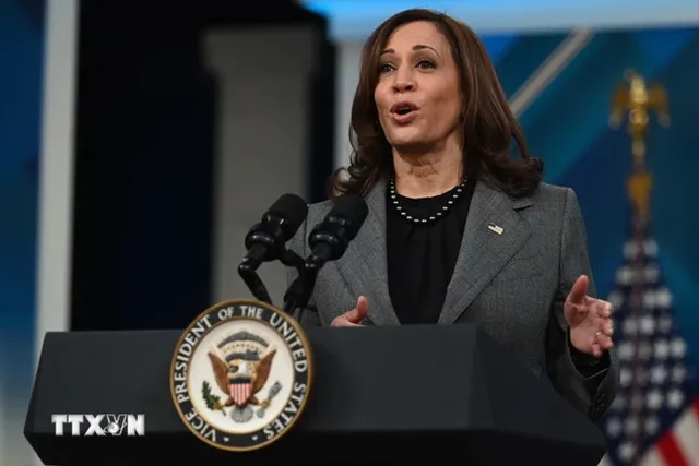 Phó Tổng thống Mỹ Kamala Harris. (Ảnh: AFP/TTXVN) Phó Tổng thống Mỹ Kamala Harris. (Ảnh: AFP/TTXVN)