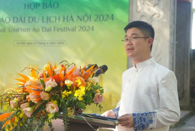 Ông Nguyễn Hồng Minh, Phó Giám đốc Sở Du lịch Hà Nội phát biểu tại Họp báo. Ông Nguyễn Hồng Minh, Phó Giám đốc Sở Du lịch Hà Nội phát biểu tại Họp báo.