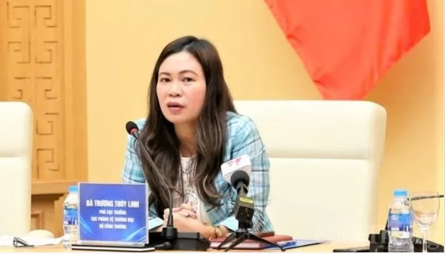 Bà Trương Thuỳ Linh, Phó cục trưởng Cục Phòng vệ thương mại (Bộ Công thương): &quot;Nhiều mặt hàng xuất khẩu với trị giá thấp cũng bị điều tra phòng vệ thương mại&quot;.